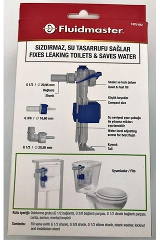 Fluid Master VitrA Kale Serel Creavit Bocci Uyumlu Gömme Rezervuar Doldurma Grubu / Şamandıra Diğer