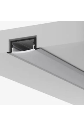 Sıva Altı Alüminyum Led Profil 2mt. Aydınlatma Dekoratif Şerit Kanalı Armatür Linear Işık Kare Kasa