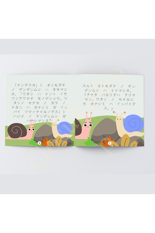 Japonca Resimli Okuma Kitabı Katakana Çok Renkli