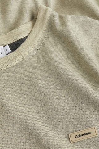 Calvin Klein Bisiklet Yaka Erkek Kazak Yeşil