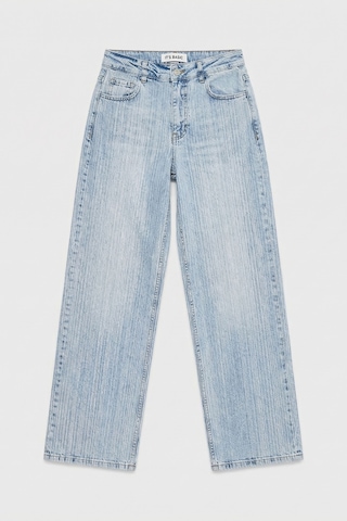 Itsbasic Kadın Kot Rengi T-4s6-3 Loose Fit Ön Arka Parlak Taşlı Tasarım Denim Jean