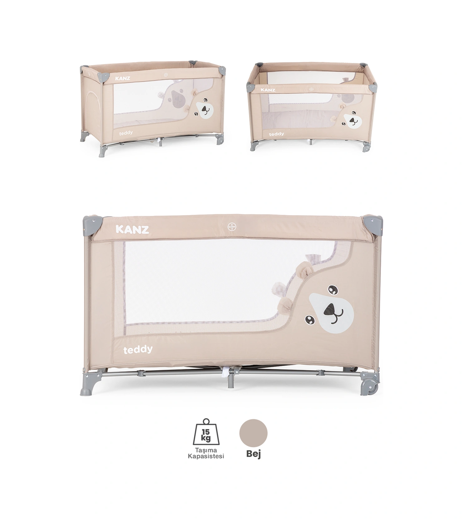 Kanz Teddy Oyun Parkı Ve Park Yatak Bej 60 X 120