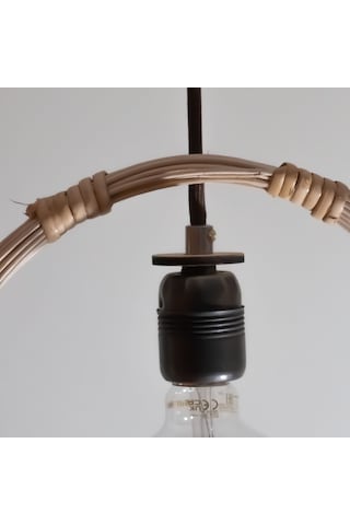 Bambu, Hasır, Rattan Avize Sarkıt: Universe 35Cm - Siyah Takim