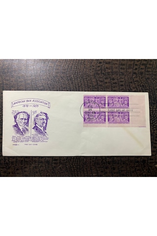 Amerıcan Bar Assocıatıon First Day Cover August 1953 Stamps Block Of 4 3c /amerikan Barolar Birliği Seri No'lu İlk Gün Zarfı Özel Pullu Limited