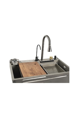 Stilmax Paslanmaz Çelik Akıllı Şelale Eviye Seti 75 x 45 CM 7 Fonksiyonlu