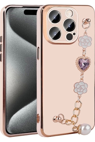 Apple Uyumlu iPhone 15 Pro Kılıf El Tutamaçlı Kamera Korumalı Zore Taka Silikon Kapak