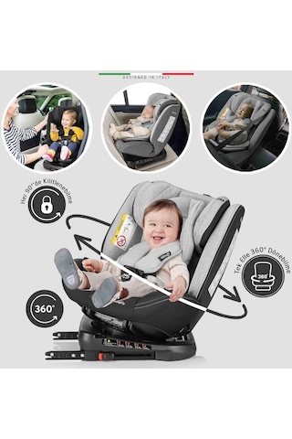 Elele Modenafix 360 Dönebilen İsofixli Oto Koltuğu 0-36 Kg Siyah