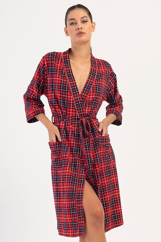 Kadın Kapri Kol Kırmızı Sabahlık C3t4n0o704 Kırmızı