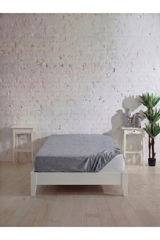 Tek Kişilik Pamuklu Lastikli Çarşaf, Ranforce Tek Kişilik Fitted Çarşaf 100x200+20 Cm Antrasit