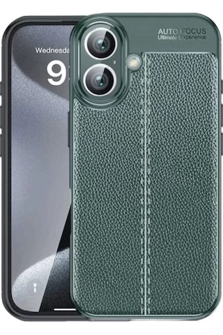 Newface  Apple  Uyumlu iPhone 16 Plus Kılıf Auto Focus Kapak - Koyu Yeşil