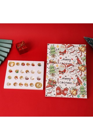 Kangvka Noel Sayım Takvimi Kutusu: Zinc Alyüminyum Dıy Bileklik Ve Kolye Seti - 22 Charm Boncuk İle Kişiselleştirilebilir