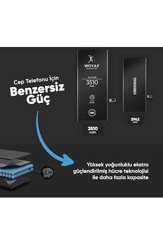Apple Uyumlu iPhone Xr Batarya 3510Mah Woyax Premium Batarya