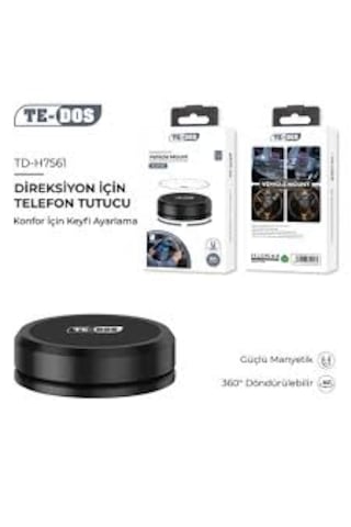 Te Dos Te-dos Direksiyon Üstü Mıknatıslı Telefon Tutucu Td-h7561