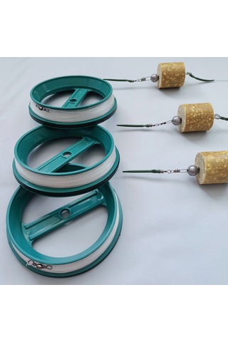 3 Adet Kasnak'lı 100 Mtr Misine'li Sazan Takımı Sarı Pop Up'lı