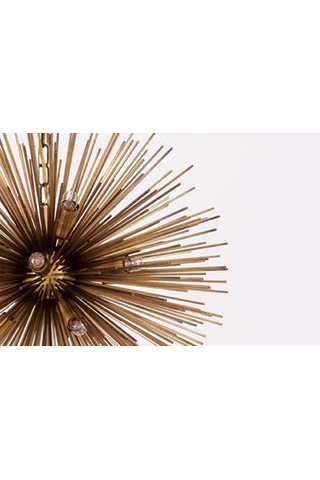 Lampaluce Riccio-2 Modern 12'li Sarkıt Avize 60cm - Sarı Nikel Krom