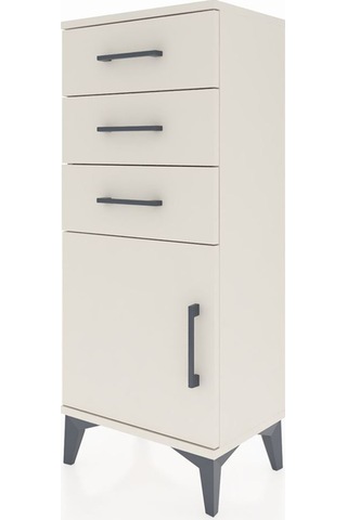 Arges Komodin Tek Raflı 3 Çekmeceli Tek Kapaklı 44x30x106 Aytaşı-aytaşı Aytası