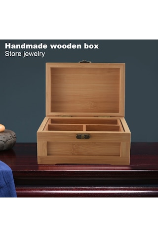 Soulader Bambu Organik Prenses Mücevher Kutusu Büyük Boy Şık Ve Dayanıklı Aksesuar Saklama Kutusu Diğer