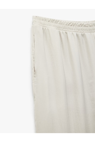 Koton Oversize Cep Detaylı Beli Lastikli Pantolon Bej 5sal40118ıw Ekru