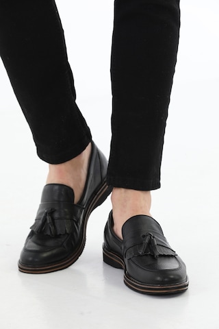 M.Karaca Hakiki Deri Ortopedik Taban Klasik Erkek Ayakkabı Siyah