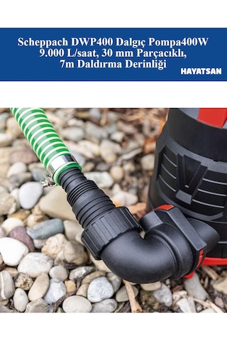 Dwp400 Kombine Dalgıç Pompa 400w 9.000 L/saat, 30 Mm Parçacıklı, 7m Daldırma Derinliği