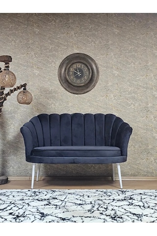 İkili İstiridye Beyaz Boyalı Sivriltme Ayak Çay Seti Koltuk Tekli Çok Renkli