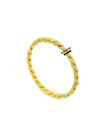Bz 6.5 Mm 2li Adana Burması 22 Ayar Altın Kaplama Bilezik Blz-3021 Altın