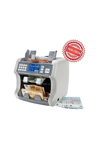 Bill Counter S200 Çift Cıslı Karışık Para Sayma Makinesi 20 Ülke Para Birimli Dahili Yazıcılı
