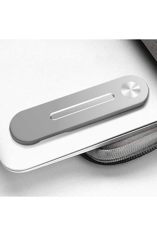 Laptop - Monitör Yanı Telefon Tutucu Mıknatıslı Sj05-Gümüş