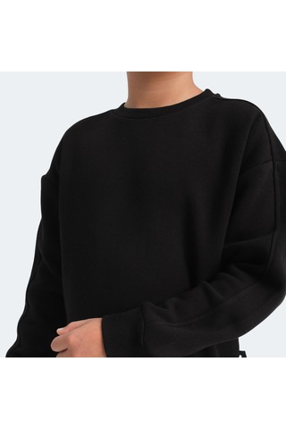 Slazenger LOGAN Çocuk Siyah Sweatshirt