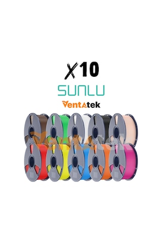 Sunlu Pla Filament 1.75mm 10 Kg Kampanyalı Paket 10 Kg