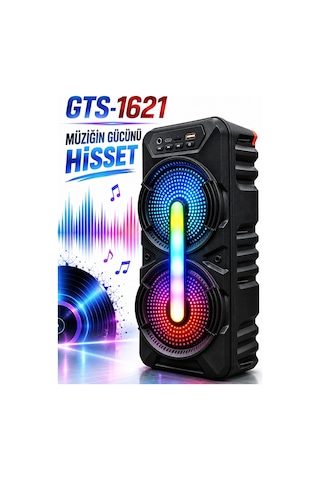 Gts-1621 Taşınabilir Kablosuz Led Işıklı Hoparlör: Müziğin Gücünü Hissedin