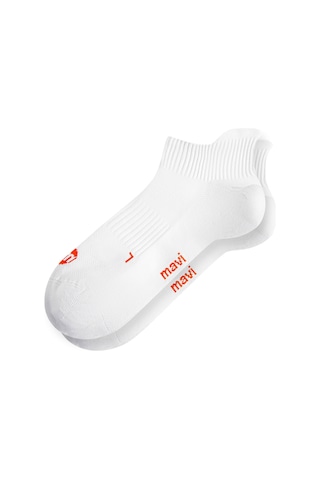 Mavi - Beyaz Aktif Patik Çorap 0911035-620 Beyaz