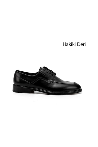 Gönderi(R) Gönderi R Erkek Siyah Bağcıklı Kösele Taban Hakiki Deri Klasik Ayakkabı Ddma84527158 Siyah