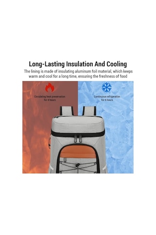 Dancemonkey Erkek/ka Siyah Kamp Soğutucu Sırt Çantası - Öğle Yemeği Bölmeli Siyah