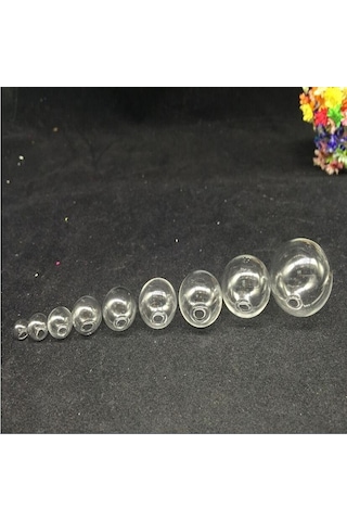 Soulader 6 Mm 10 Adet Yuvarlak Cam Şişe Kolye Ucu Dıy Takı Tasarımı İçin Şeffaf Cam Küre Kabarcık Kapaklı Kolye Aksesuar Seti Çok REnkli