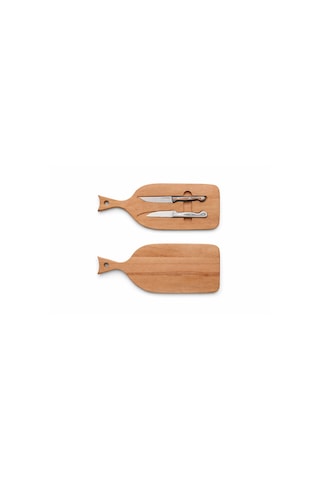 CH woodline Mıknatıslı Kamp & Piknik Bıçak Seti No:1-2, 4116 Çelik Sebze Bıçakları, Gürgen Kesme Tahtalı Taşınabilir Outdoor Set, Servis Aparatlı Çok Renkli