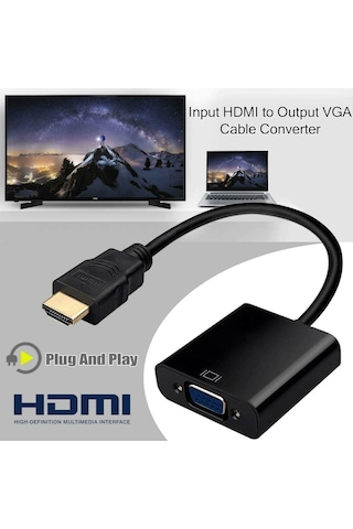 Hdmi To Vga Kablo Çevirici Dönüştürücü Görüntü (533633502)