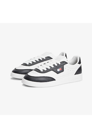 Tommy Hilfiger The Greenwich Edge Leather Kadın Bej Spor Ayakkabı En0en03049