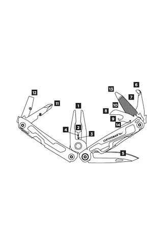 Leatherman Kamp Rev Pense Marka:leatherman Ürün Kodu: 832131 Siyah