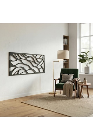 Soyut Desenli Duvar Tablosu Mdf Lazer Kesim Modern Minimal Estetik Duvar Süsü