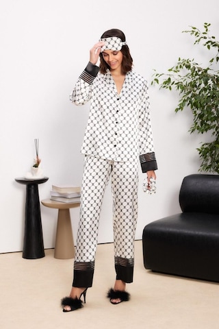 Pierre Cardin Saten Biyeli Kadın Pijama Takımı - 1300 Siyah