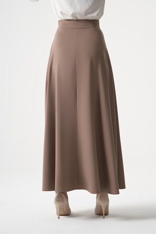 Basic Kloş Bej Etek 001