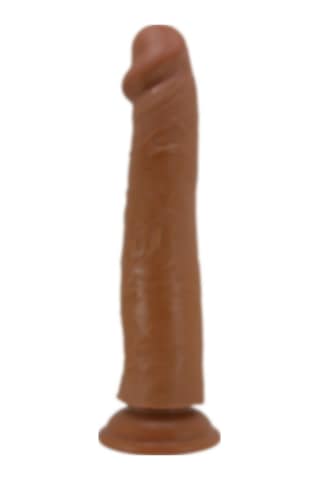 Lilitu Shop 25,4 Cm Yeni Nesil Çift Katmanlı Realistik Vantuzlu Testissiz Melez Dildo Pens - Sharife