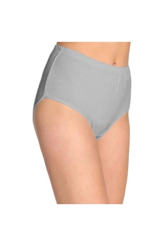 Tutku İç Giyim Kadın Likralı Bato Külot 6'lü Paket Gri