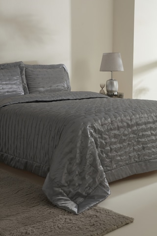 Karaca Home Glamour Çift Kişilik Yatak Örtüsü Gri Gri