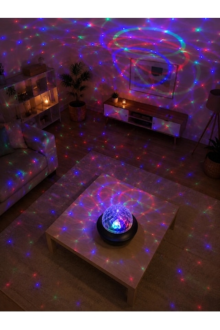 Zenvia Bluetooth Rgb Parti Işığı Hoparlörlü Disko Lambası Mp3 Usb Ve Hafıza Kartı Destekli Znv2026