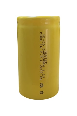 1.2v 4000 Mah - D Büyük Boy - Ni-cd Şarjlı Pil - Başsız / Flat Head