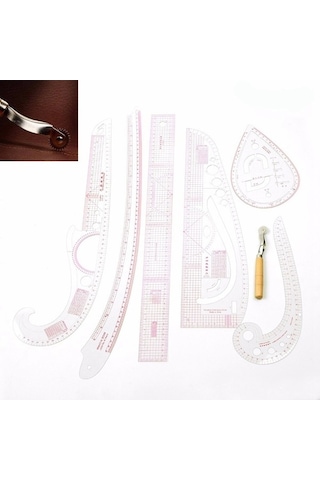 Flybuy 7 Adet Dikiş Eğrisi Metrik Cetvel Seti - Terzi Giyim Aracı