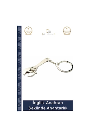 Anahtarlık Ayarlanabilir Metal Tasarım Hediye Karizmatik İngiliz Anahtarı Şeklinde Anahtarlık