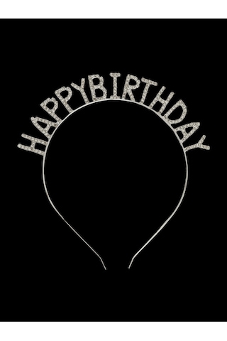 Doğum Günü Happy Birthday Metal Kristal Taşlı Taç Çok Renkli